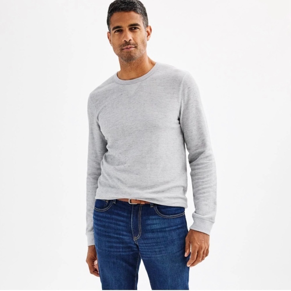 Sonoma Goods For Life Men's Heather Gray Long Sleeve Thermal Tee Size 2xlt